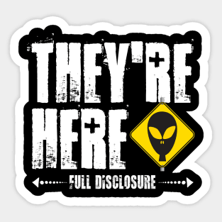 ALIENS ARE HERE (Dark) Sticker